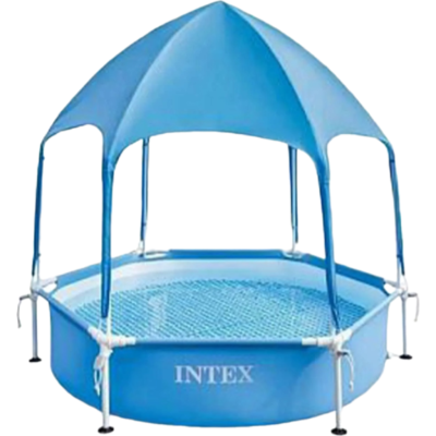 Каркасный бассейн INTEX CANOPY METAL FRAME 183х38см с навесом 700л